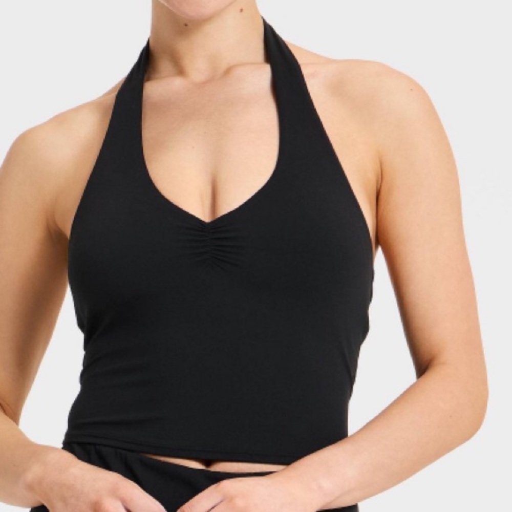 Women’s Halter Support Tank Top     Black.  M